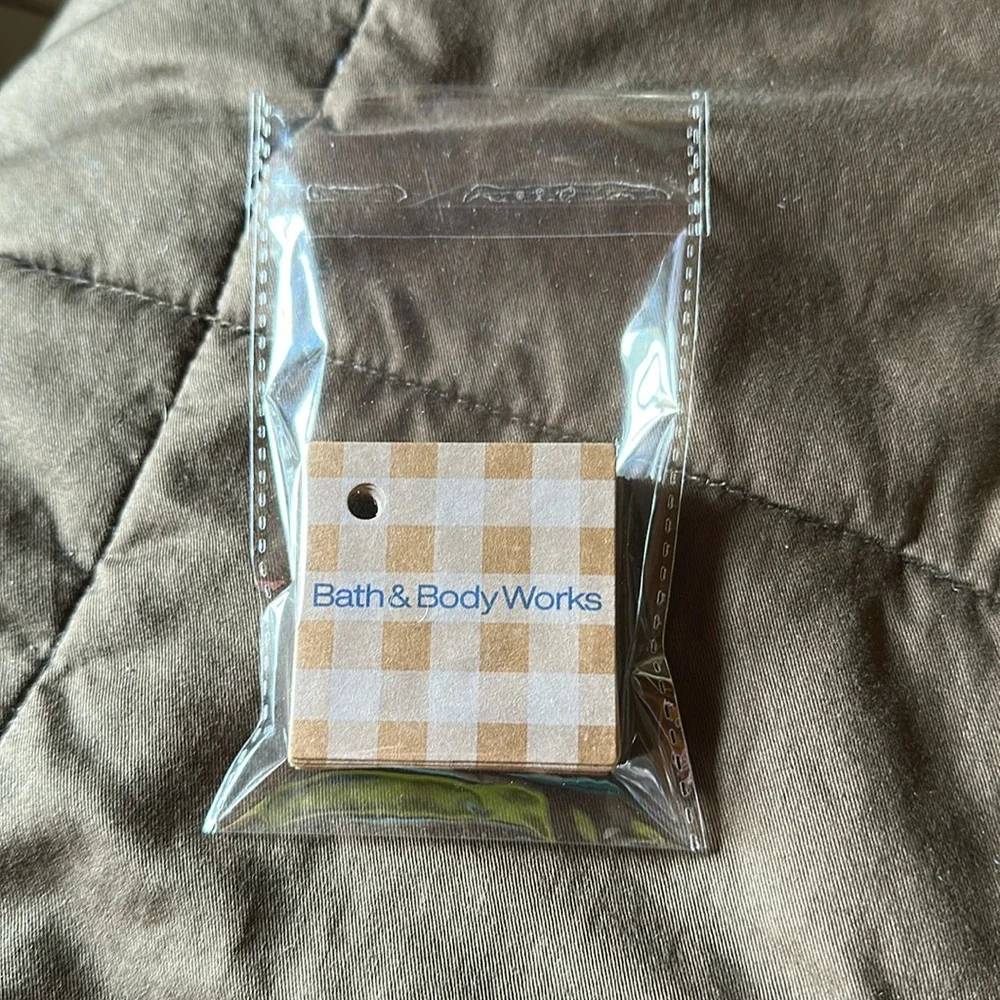 Bath & Body Works Small Cardboard Gingham Gift Tags